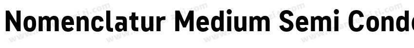 Nomenclatur Medium Semi Condensed字体转换